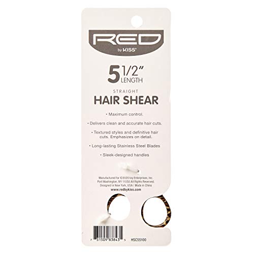 Red by Kiss Straight Hair Shear, Ergonomic Design, Light Weight (Hair Shear, ...