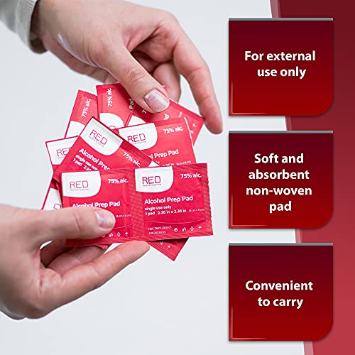 Alcohol Prep Pads 300 Pack 6X6cm - Sterile 75% Alcohol Wipes - Thick Cotton I...