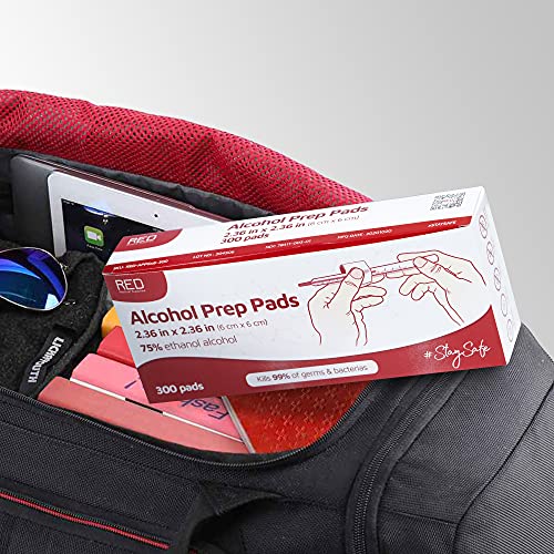 Alcohol Prep Pads 300 Pack 6X6cm - Sterile 75% Alcohol Wipes - Thick Cotton I...