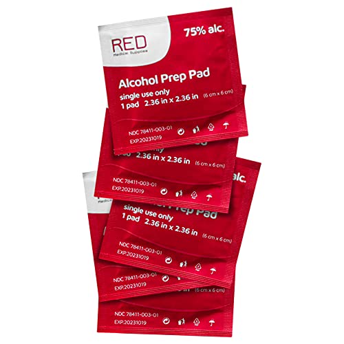 Alcohol Prep Pads 300 Pack 6X6cm - Sterile 75% Alcohol Wipes - Thick Cotton I...