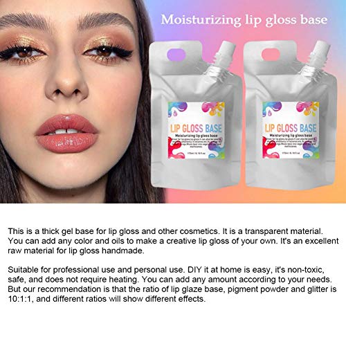 Reddhoon 2 Pack Moisturize Lip Gloss Base, Clear Lip Gloss Base Oil Material ...