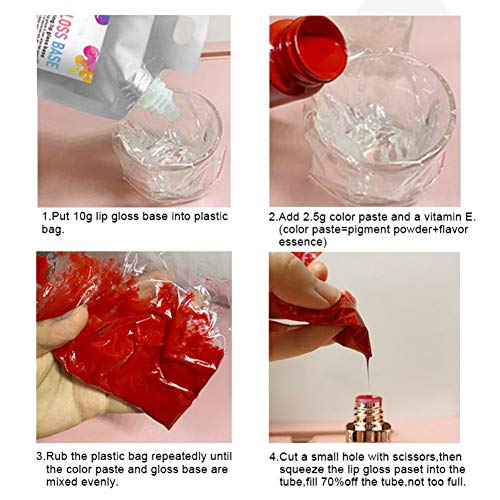 Reddhoon 2 Pack Moisturize Lip Gloss Base, Clear Lip Gloss Base Oil Material ...