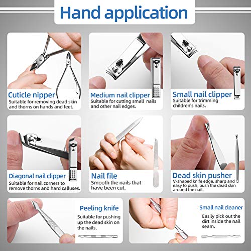 Manicure Set 30 in 1 Nail Clipper set,RedFlow Nail Clippers,Fingernail & Toen...