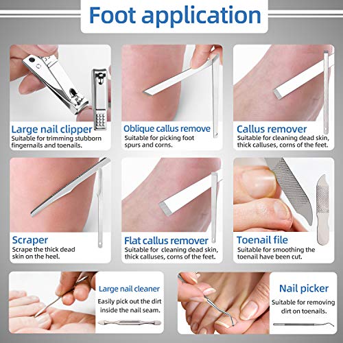 Manicure Set 30 in 1 Nail Clipper set,RedFlow Nail Clippers,Fingernail & Toen...
