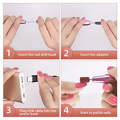RedFlow Electric Nail Drill, Acrylic Nail Drill Kit, for Nail File Exfoliatin...