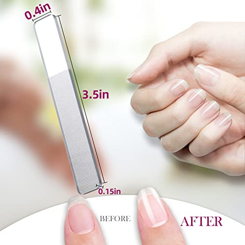 RedFlow Glass Nail File,Nail Buffer Set Contains 7 Nano Glass Nail Files ,Pro...