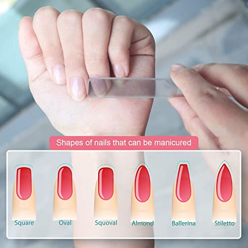 RedFlow Glass Nail File,Nail Buffer Set Contains 7 Nano Glass Nail Files ,Pro...