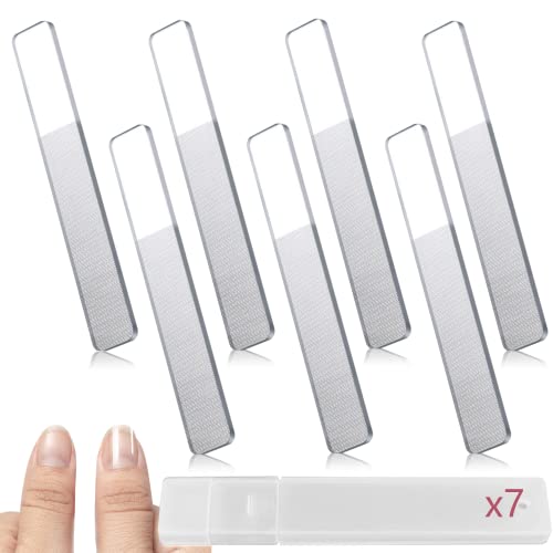 RedFlow Glass Nail File,Nail Buffer Set Contains 7 Nano Glass Nail Files ,Pro...