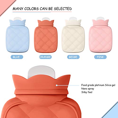 Redify Microwave Heating Silicone Hot Water Bottle Bag with Knit Cover,Hot & ...
