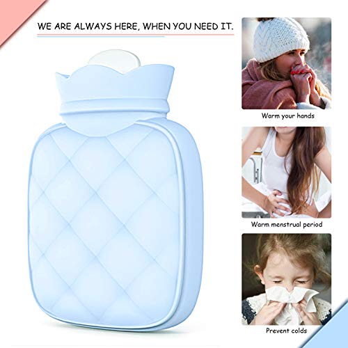 Redify Microwave Heating Silicone Hot Water Bottle Bag with Knit Cover,Hot & ...