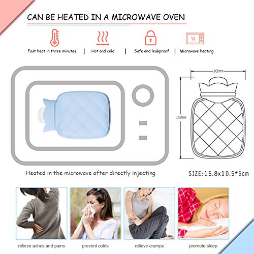 Redify Microwave Heating Silicone Hot Water Bottle Bag with Knit Cover,Hot & ...