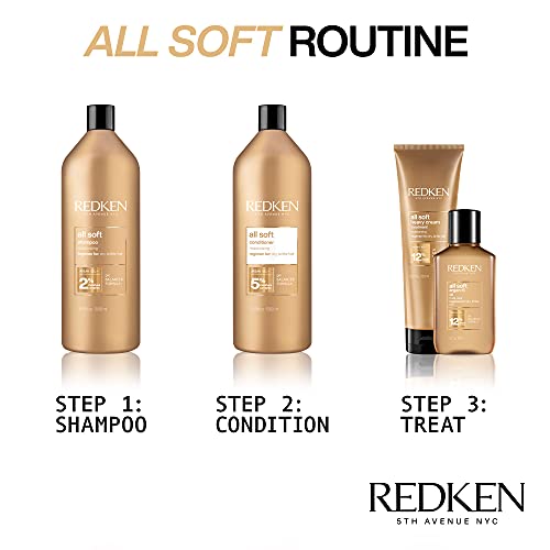 Redken All Soft Argan Oil Conditioner | For Dry/Brittle Hair | Moisturizes & ...