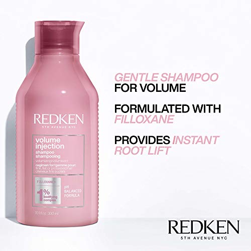 Redken Volume Injection Shampoo | For Fine Hair | Adding Lift & Body | Parabe...