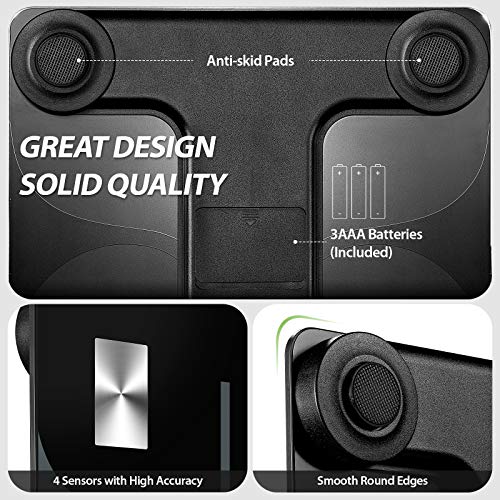 REDOVER-Bluetooth Body Fat Scale with Smartphone App, Smart Wireless Digital ...