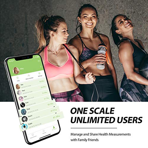 REDOVER-Bluetooth Body Fat Scale with Smartphone App, Smart Wireless Digital ...