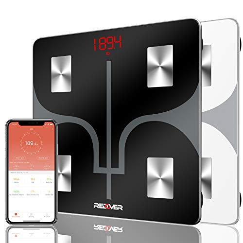 REDOVER-Bluetooth Body Fat Scale with Smartphone App, Smart Wireless Digital ...