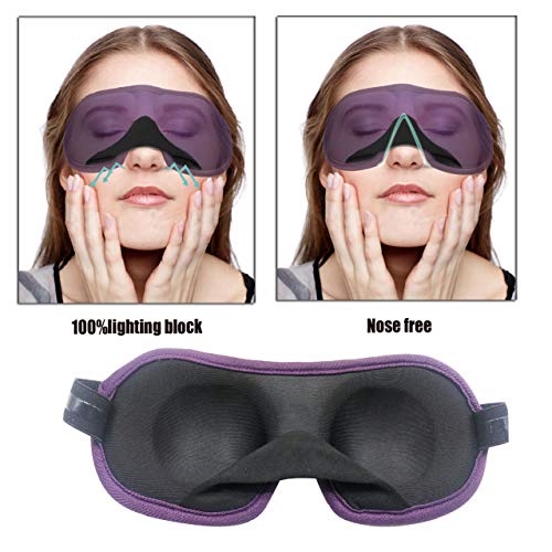 REEBENT 3D Eye mask for Sleeping,Machine Washable, Sleep Mask for Women, Blin...