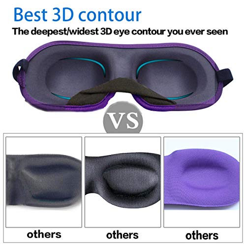 REEBENT 3D Eye mask for Sleeping,Machine Washable, Sleep Mask for Women, Blin...