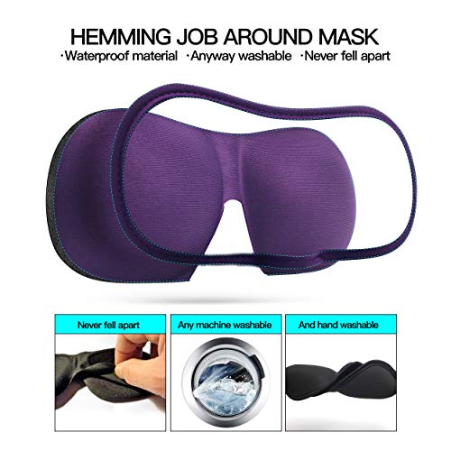 REEBENT 3D Eye mask for Sleeping,Machine Washable, Sleep Mask for Women, Blin...