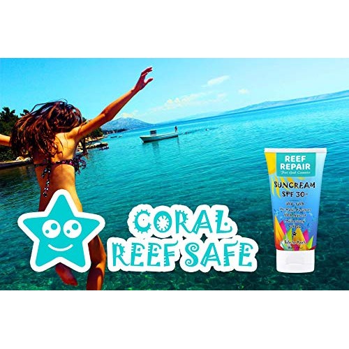 Reef Safe Sunscreen SPF 30+ (2 Pack) - All Natural, Travel Size, Water Resist...
