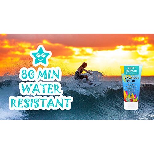 Reef Safe Sunscreen SPF 30+ (2 Pack) - All Natural, Travel Size, Water Resist...