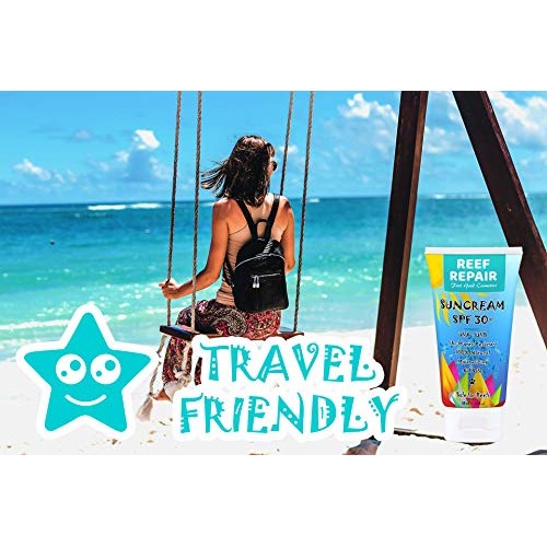 Reef Safe Sunscreen SPF 30+ (2 Pack) - All Natural, Travel Size, Water Resist...