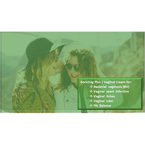 Boric Acid Vaginal Cream with Organic Aloe Vera, Organic Coconut Oil & Organi...