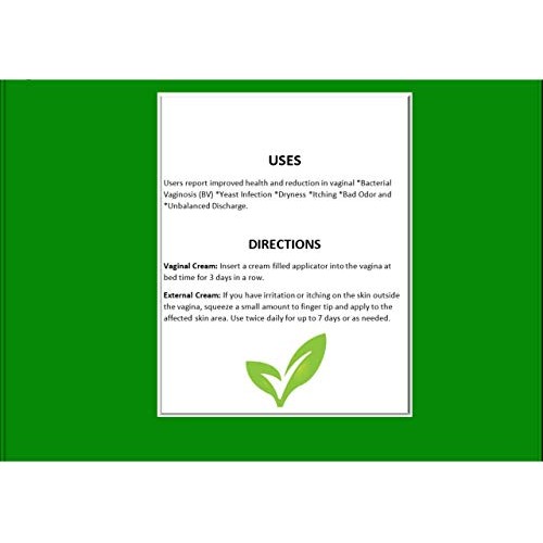 Boric Acid Vaginal Cream with Organic Aloe Vera, Organic Coconut Oil & Organi...