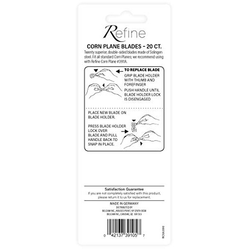 Refine Corn Plane Blades 40pack, Silver, 20 Count
