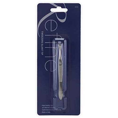 Refine Tweezers Slant Tip, silver, 3 Count