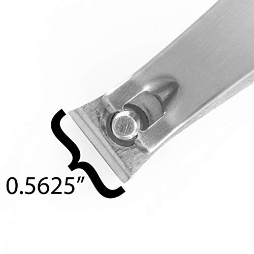 Refine Wide Straight Cut Jaw Toenail Clipper, silver, 2 Count