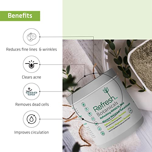 Refresh Botanicals Refreshing MAGICAL Clay Mask | Deep Pore Cleansing Face & ...