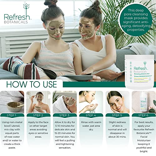 Refresh Botanicals Refreshing MAGICAL Clay Mask | Deep Pore Cleansing Face & ...