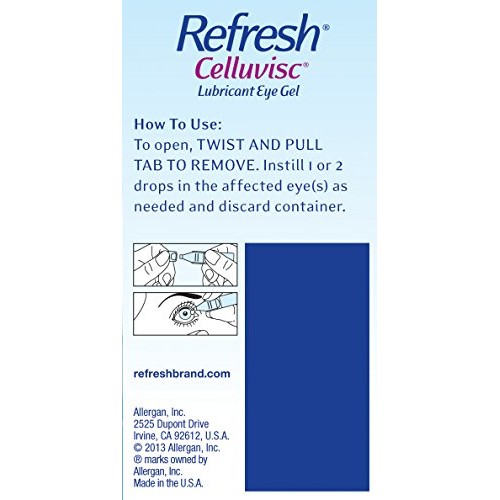 Refresh Celluvisc Lubricant Eye Gel Drops, Single-Use Containers, 30 Count (P...