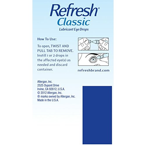 Refresh Classic Lubricant Eye Drops, Preservative-Free,0.01 Fl Oz Single-Use ...