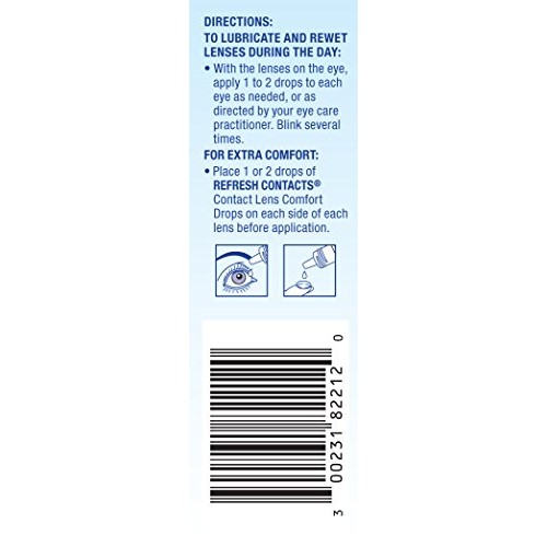 Refresh Contacts, Eye Drops, Contact Lens Comfort,Blue 0.4 Fl Oz Sterile