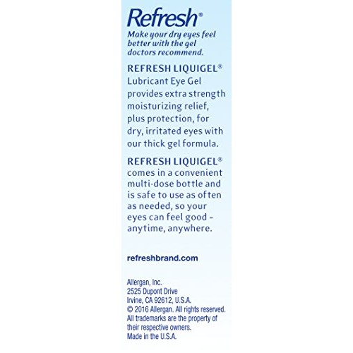 Refresh Liquigel Lubricant Eye Gel Drops, 0.5 Fl Oz Sterile