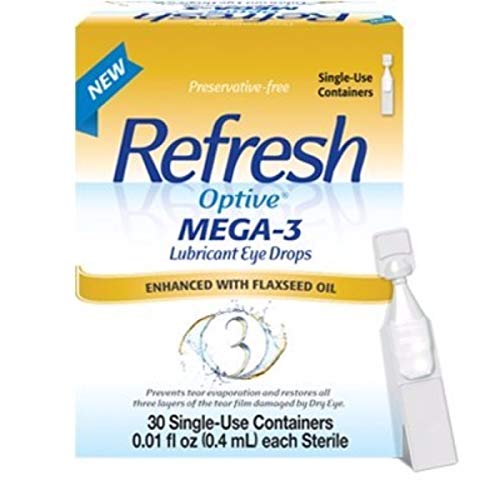 Refresh Optive Mega-3 Lubricant Eye Drops, 30 Single-Use (Pack of 2)
