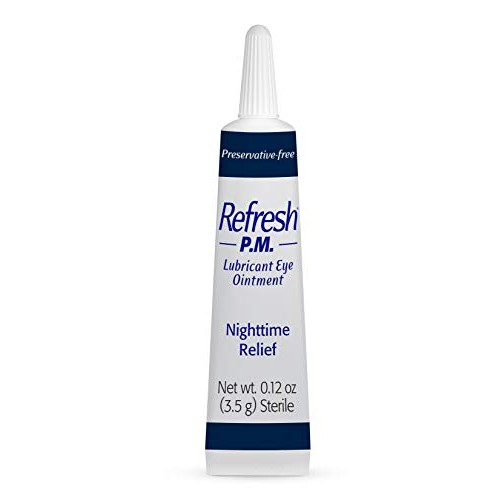 Refresh P.M. Lubricant Eye Ointment, Nighttime Relief, Preservative-Free, 0.1...