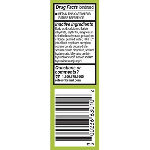 Refresh Relieva Lubricant Eye Drops, 0.33 Fl Oz Sterile, Packaging may Vary