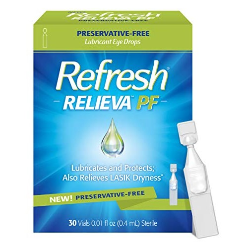 Refresh Relieva PF Lubricant Eye Drops, Preservative-Free, 0.01 Fl Oz Single-...