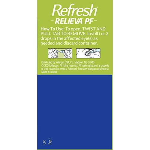 Refresh Relieva PF Lubricant Eye Drops, Preservative-Free, 0.01 Fl Oz Single-...