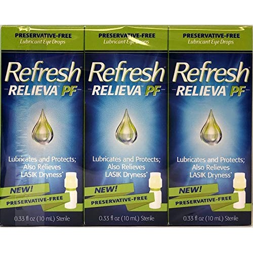 Refresh Relieva Preservative-Free Lubricant Eye Drops 0.33 Fl Oz (10ml) Steri...