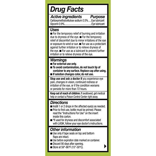 Refresh Relieva Preservative-Free Lubricant Eye Drops 0.33 Fl Oz (10ml) Sterile