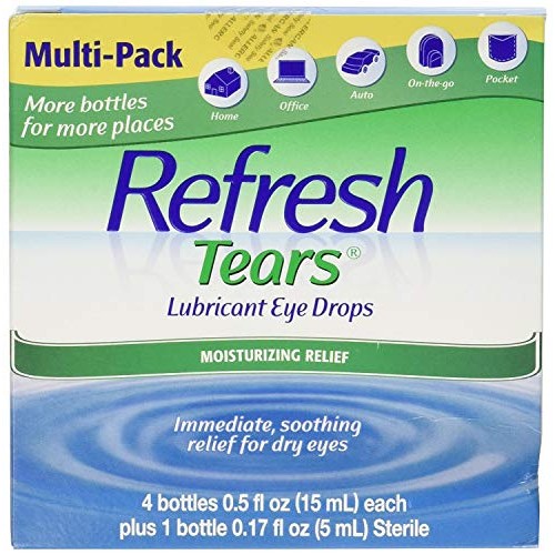 Refresh Tears Eye Drop Lubricant 4 x 15ml Bottles + 1 Bonus 5ml Bottle