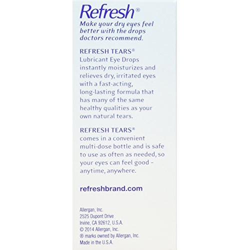 Refresh Tears Lubricant Eye Drops (4 x .5 fl oz and 1 x .17 fl oz. bottles)