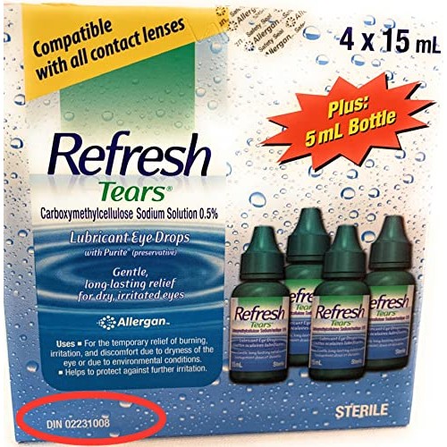 Refresh Tears Lubricant eye drops 4x15 ml, 1x5 ml