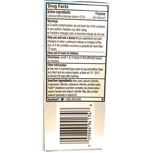 Refresh Tears Lubricant eye drops 4x15 ml, 1x5 ml