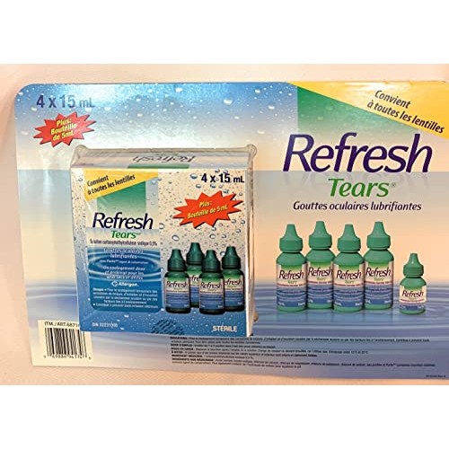 Refresh Tears Lubricant eye drops 4x15 ml, 1x5 ml