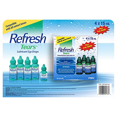 Refresh Tears Lubricant eye drops 4x15 ml, 1x5 ml